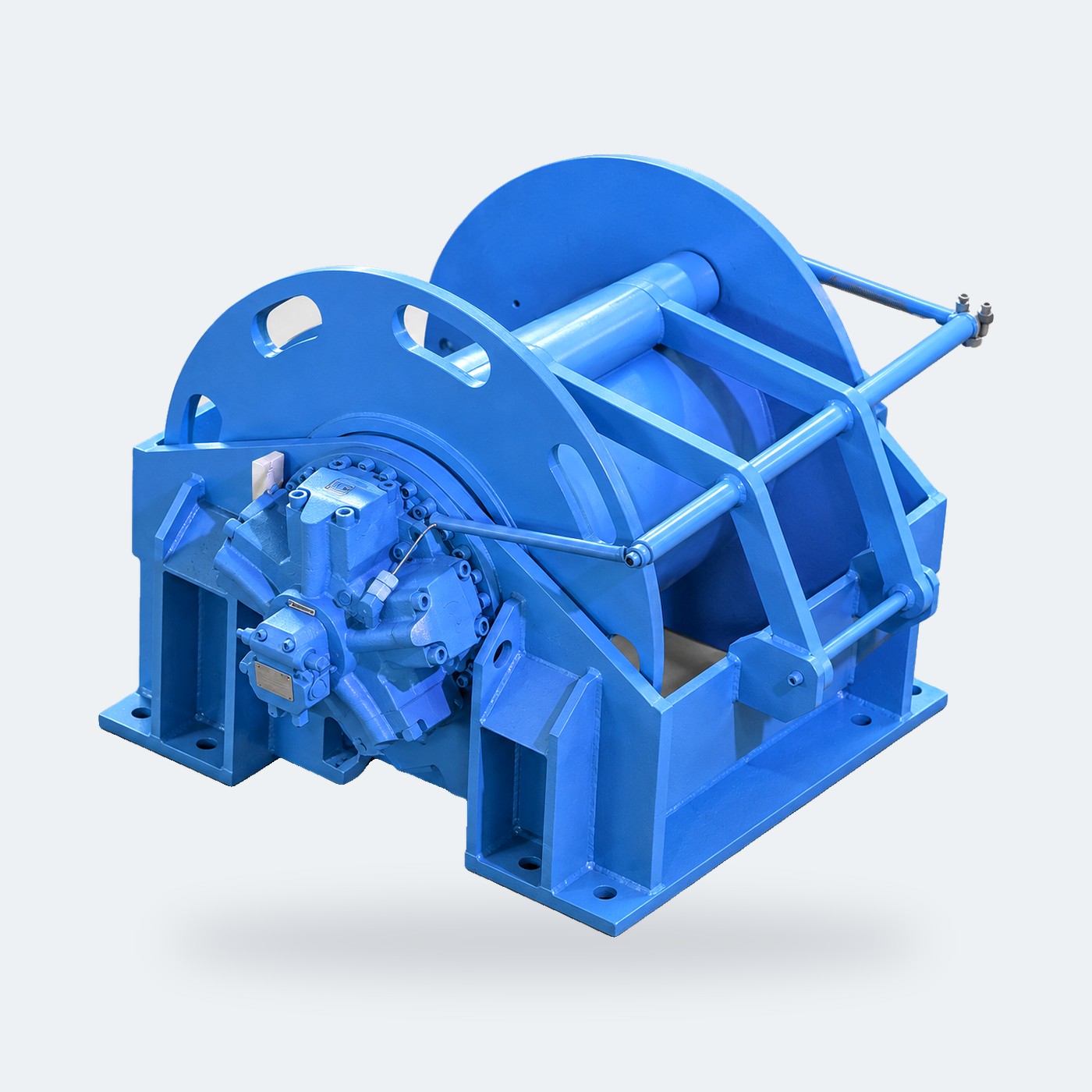 High-pull hydraulic winch